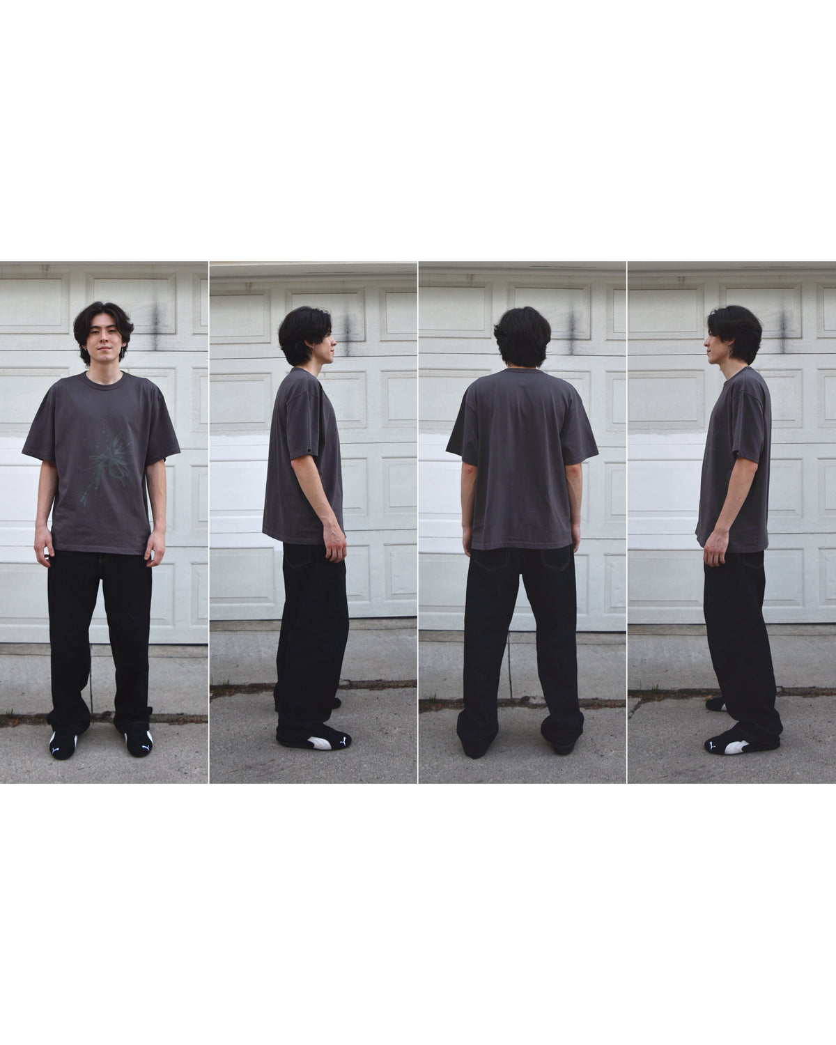 Archive Tee 01: Wildflower [charcoal]